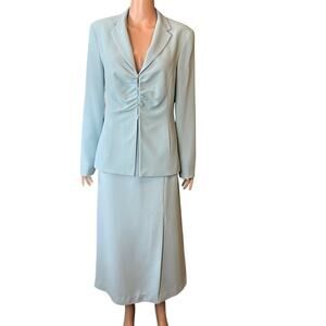 Jones Wear Womens 3 Piece Suit Mint Green Size 8 Career Special Occasion Preppy